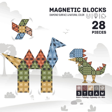 Roosly Magnetisch speelgoed 28stuk - Magnetic tiles - Montessori speelgoed - Magnetische Bouwstenen - Sinterklaas Cadeau