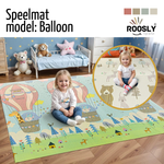 Roosly Speelmat Baby - Speelkleed Baby - Inclusief Opbergtas - babygym - Dubbelzijdig en opvouwbare Foam XPE 180 x 200 cm - speelgoed - Veilig & Zacht - model Balloon