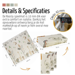 Roosly Speelmat Baby - Speelkleed Baby - Inclusief Opbergtas - babygym - Dubbelzijdig en opvouwbare Foam XPE 180 x 200 cm - speelgoed - Veilig & Zacht - model Safari