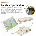 Roosly Speelmat Baby - Speelkleed Baby - Inclusief Opbergtas - babygym - Dubbelzijdig en opvouwbare Foam XPE 180 x 200 cm - speelgoed - Veilig & Zacht - model Balloon