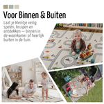 Roosly Speelmat Baby - Speelkleed Baby - Inclusief Opbergtas - babygym - Dubbelzijdig en opvouwbare Foam XPE 180 x 200 cm - speelgoed - Veilig & Zacht - model Llama