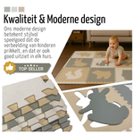 Roosly Speelmat Baby - Speelkleed Baby - babygym - Foam vloerpuzzel 180 x 180 cm - Inclusief Opbergtas - speelgoed - Veilig & Zacht - Pastel beige & groen