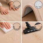 Roosly Speelmat Baby - Fluwelen Speelkleed baby - speeltapijt - kruipmat - playmat - Extra Dik Traagschuim 3 cm - Antislip - Zacht & Veilig - 150 x 200 cm - Sand Beige