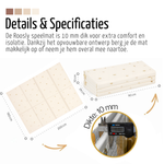Roosly Speelmat Baby - Speelkleed Baby - Inclusief Opbergtas - babygym - kruipmat - playmat - Dubbelzijdig en opvouwbare Foam XPE 180 x 200 cm - speelgoed - Veilig & Zacht - model KING Beige