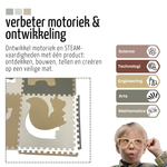 Roosly Speelmat Baby - Speelkleed Baby - babygym - Foam vloerpuzzel 180 x 180 cm - Inclusief Opbergtas - speelgoed - Veilig & Zacht - Pastel beige & groen