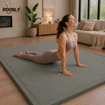 Roosly Speelmat Baby - Fluwelen Speelkleed baby - speeltapijt - kruipmat - playmat - Extra Dik Traagschuim 3 cm - Antislip - Zacht & Veilig - 150 x 200 cm - Stone Grey