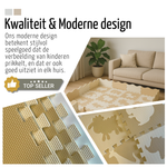 Roosly Speelmat Baby - Speelkleed Baby - babygym - Foam vloerpuzzel 145 x 145 cm - Opstaande Rand - Inclusief Opbergtas - speelgoed - Veilig & Zacht - Beige