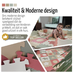 Roosly Speelmat Baby - Speelkleed Baby - babygym - Foam vloerpuzzel 145 x 145 cm - Opstaande Rand - Inclusief Opbergtas - speelgoed - Veilig & Zacht - Pastel