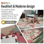 Roosly Speelmat Baby - Speelkleed Baby - babygym - Foam vloerpuzzel 145 x 145 cm - Opstaande Rand - Inclusief Opbergtas - speelgoed - Veilig & Zacht - Pastel