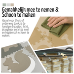 Roosly Speelmat Baby - Speelkleed Baby - babygym - Foam vloerpuzzel 180 x 180 cm - Inclusief Opbergtas - speelgoed - Veilig & Zacht - Pastel beige & groen