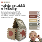 Roosly Speelmat Baby - Speelkleed Baby - babygym - Foam vloerpuzzel 145 x 145 cm - Opstaande Rand - Inclusief Opbergtas - speelgoed - Veilig & Zacht - Pastel