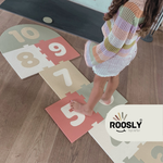 Roolsy Speelmat Foam - Hinkelmat - Puzzel speelgoed - Hinkelspel - Speelkleed - vloerpuzzel - Incl. opbergtas