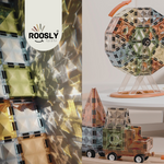 Roosly Magnetisch speelgoed 28stuk - Magnetic tiles - Montessori speelgoed - Magnetische Bouwstenen - Sinterklaas Cadeau