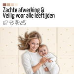 Roosly Speelmat Baby - Speelkleed Baby - Inclusief Opbergtas - babygym - kruipmat - playmat - Dubbelzijdig en opvouwbare Foam XPE 180 x 200 cm - speelgoed - Veilig & Zacht - model KING Beige
