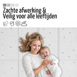 Roosly Speelmat Baby - Speelkleed Baby - Inclusief Opbergtas - babygym - Dubbelzijdig en opvouwbare Foam XPE 180 x 200 cm - speelgoed - Veilig & Zacht - model KING Gray