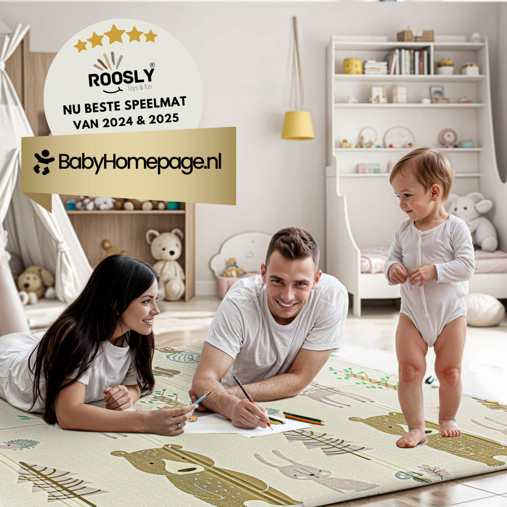 Foam puzzel speelmat 180x180cm - 9 stuks - grijze dieren Foam puzzel speelmat 180x180cm - 9 stuks - grijze dieren