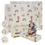 Roosly Speelmat Baby – Model Safari Dubbelzijdige opvouwbare speelmat van hoogwaardig XPE-foam – 180 x 200 x 1 cm – Safari & Jungle