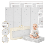 Roosly Speelmat Baby – Model Safari Dubbelzijdige opvouwbare speelmat van hoogwaardig XPE-foam – 180 x 200 x 1 cm – Safari & Jungle