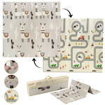 Roosly Speelmat Baby – Model Safari Dubbelzijdige opvouwbare speelmat van hoogwaardig XPE-foam – 180 x 200 x 1 cm – Safari & Jungle